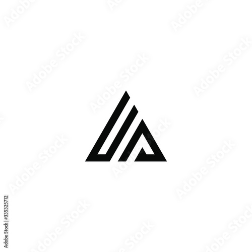 UA LETTER VECTOR LOGO ABSTRACT TEMPLATE