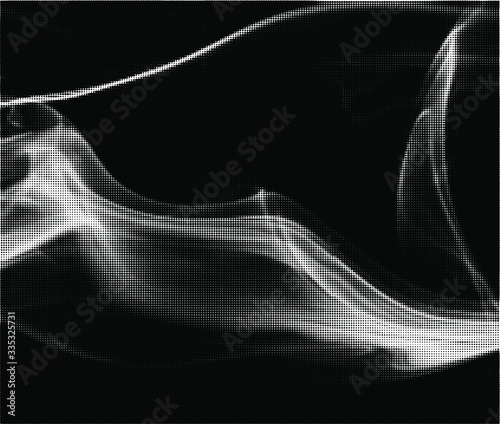 Abstract white smoke texture on black background