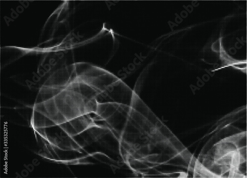 Abstract white smoke texture on black background