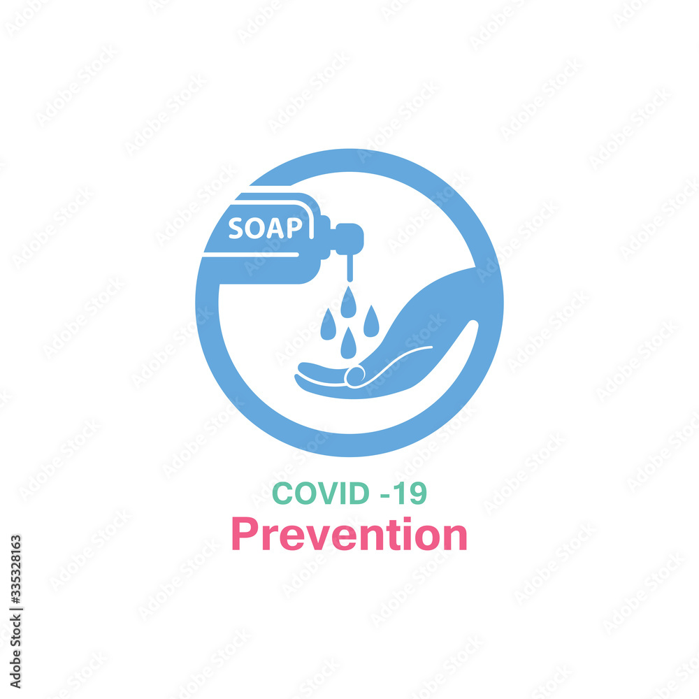 Washing your hands. prevention methods Covid-19, virus corona template vector Washing your hands. prevention methods Covid-19, virus corona template vector