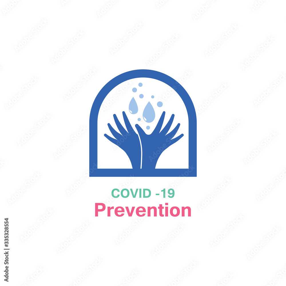 Washing your hands. prevention methods Covid-19, virus corona template vector Washing your hands. prevention methods Covid-19, virus corona template vector