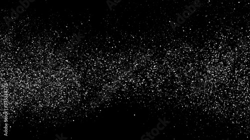 Black-White Square Dot Texture Isolated On Black. Grey Explosion Of Confetti. Silver Tint Background. Vector Illustration, EPS 10.