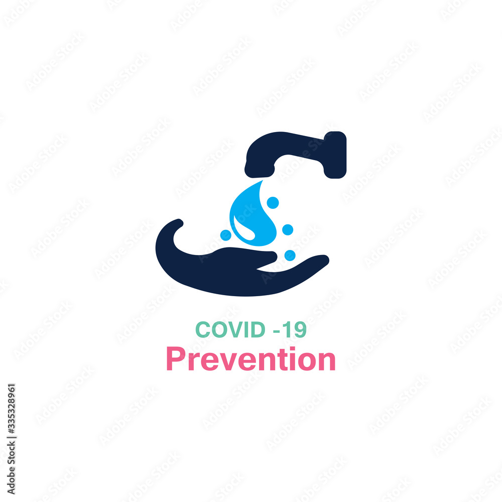 Washing your hands. prevention methods Covid-19, virus corona template vector Washing your hands. prevention methods Covid-19, virus corona template vector