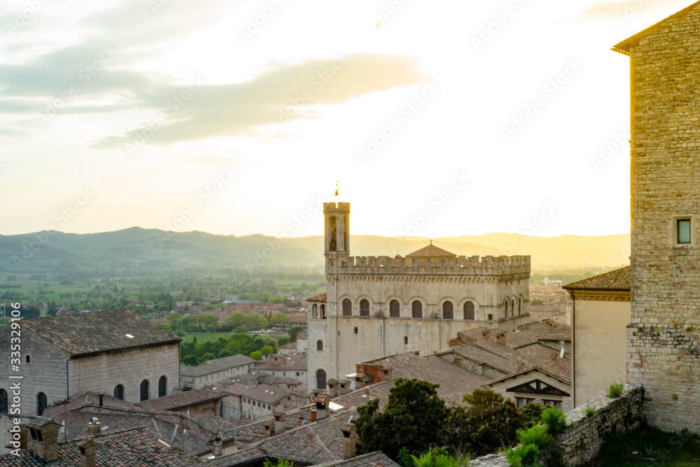 Gubbio, central Italy. From the top of this old town a suggestive view of the 