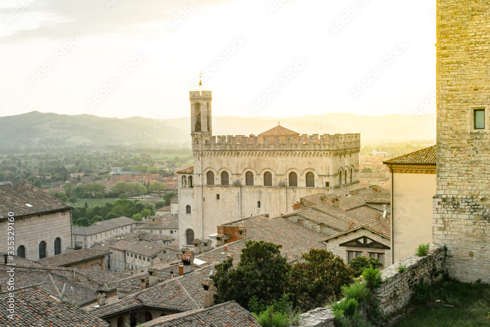 Gubbio, central Italy. From the top of this old town a suggestive view of the 