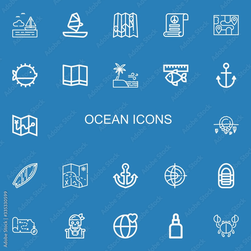 Editable 22 ocean icons for web and mobile Editable 22 ocean icons for web and mobile