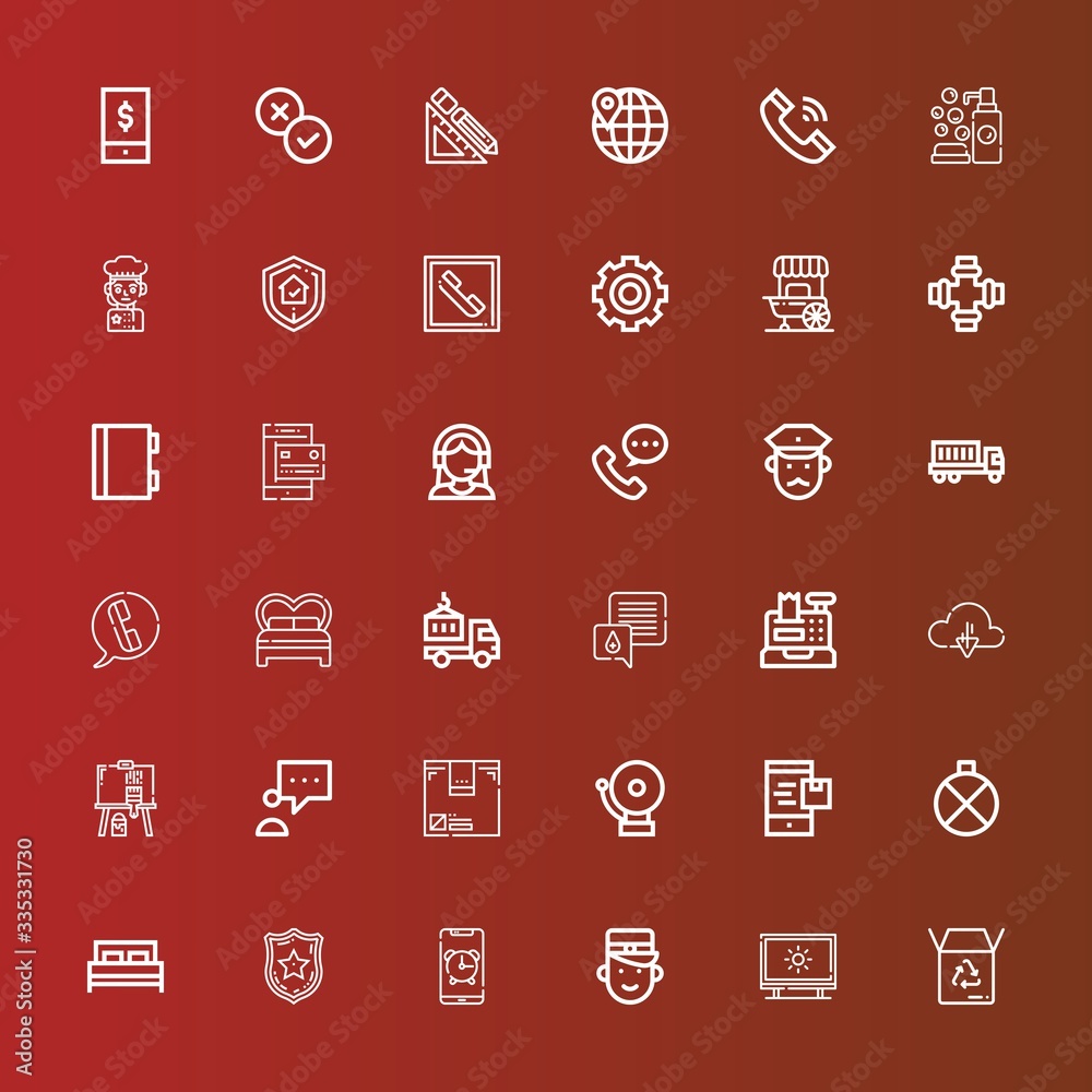 Editable 36 service icons for web and mobile Editable 36 service icons for web and mobile