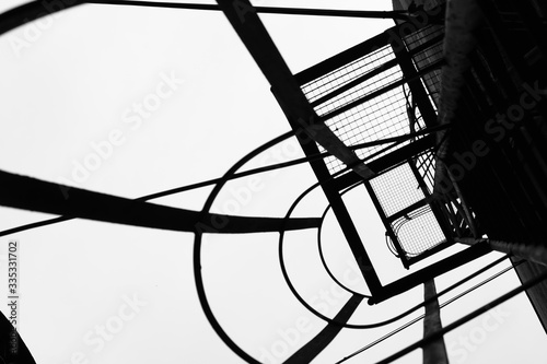 Black and white abstract industrial backround