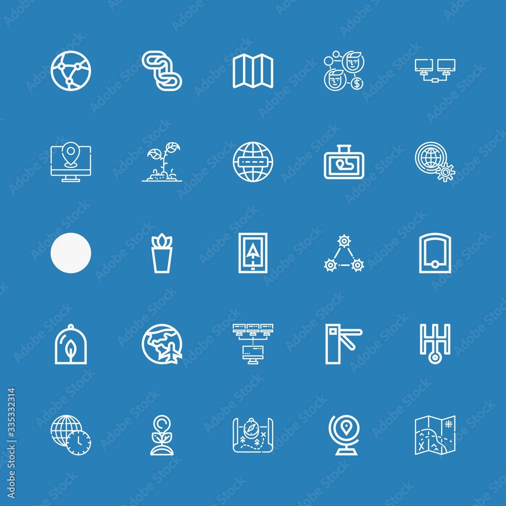 Editable 25 globe icons for web and mobile Editable 25 globe icons for web and mobile