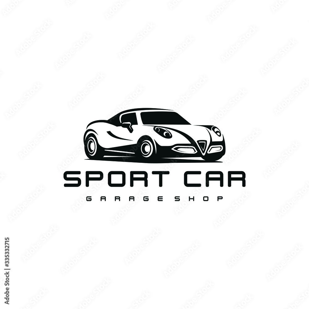 Sport car logo vector design. Awesome a sport car logo. A sport car logotype.