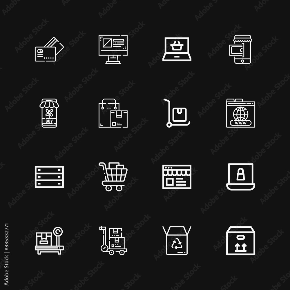 Editable 16 e-commerce icons for web and mobile Editable 16 e-commerce icons for web and mobile