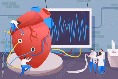 Heart Examination Medical Composition