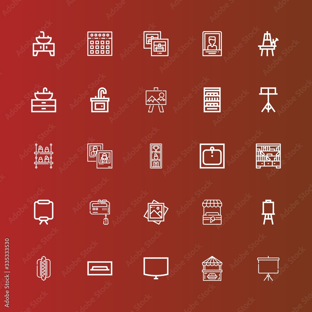 Editable 25 stand icons for web and mobile Editable 25 stand icons for web and mobile