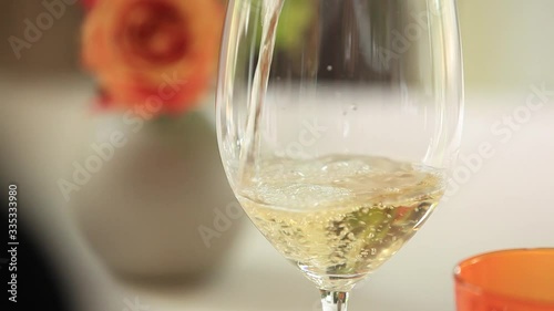 white wine in a glass