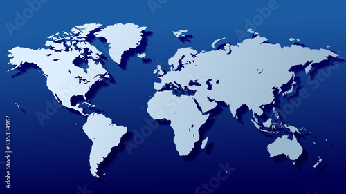 Digital network technology blue background world map