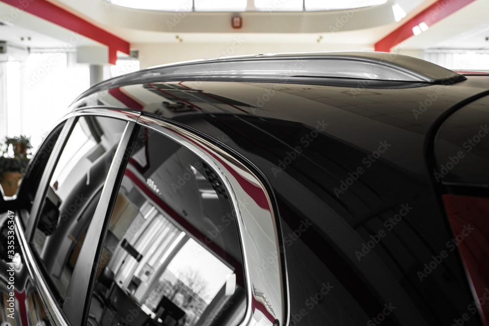 roof rack on estate car. car roof.