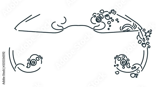 frame draw process isolated white board
