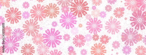Wide sized colorful flower background