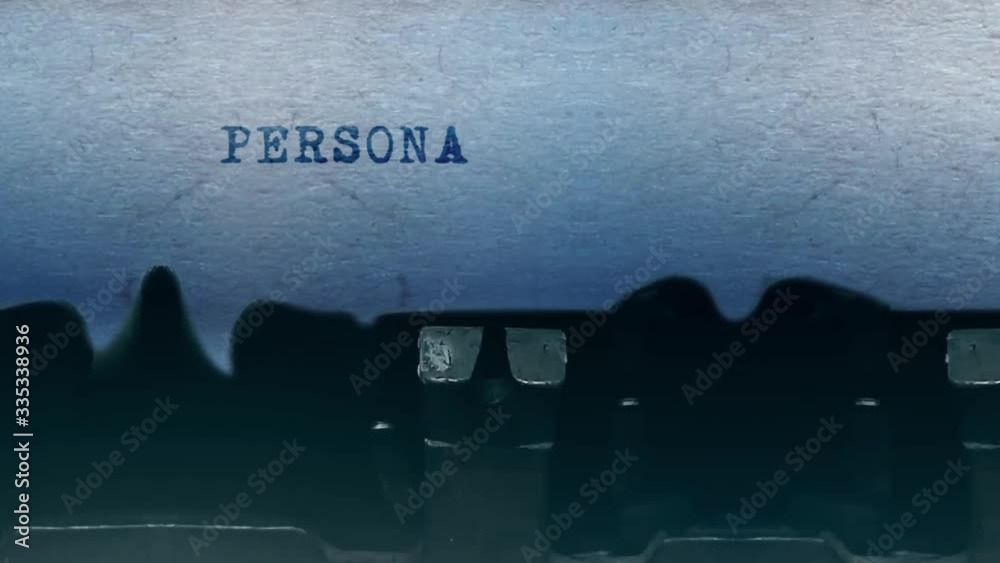 Personal Branding Word closeup Being Typing and Centered on a Sheet of paper on old vintage Typewriter mechanical 4k Footage Background Animation.