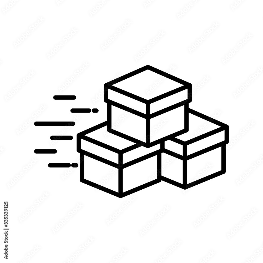 Can box line. Box line. video box icon.