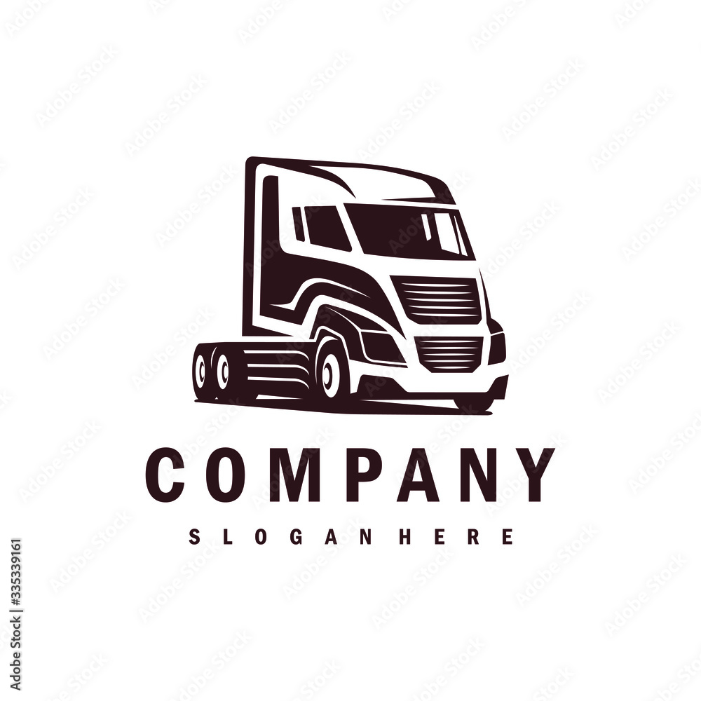 Truck logo vector design. Awesome a truck logo. A truck logotype.