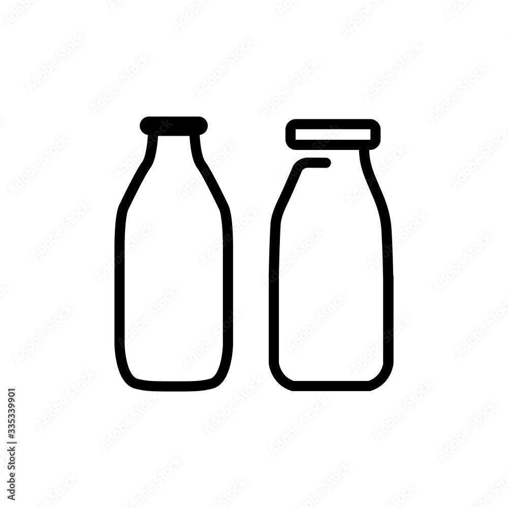 Milk Bottle Icon Vector Logo Milk Bottle Icon Vector Logo