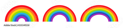 Fotografie, Obraz Vector illustration of rainbow icon