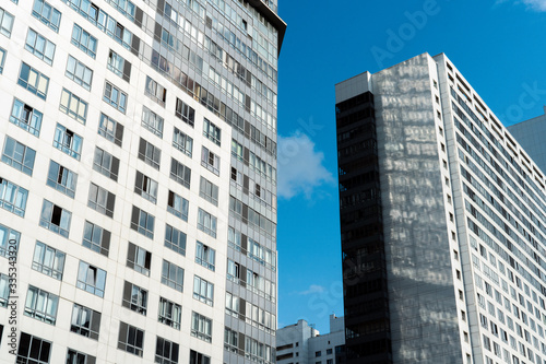  multi-story residential buildings bottom view