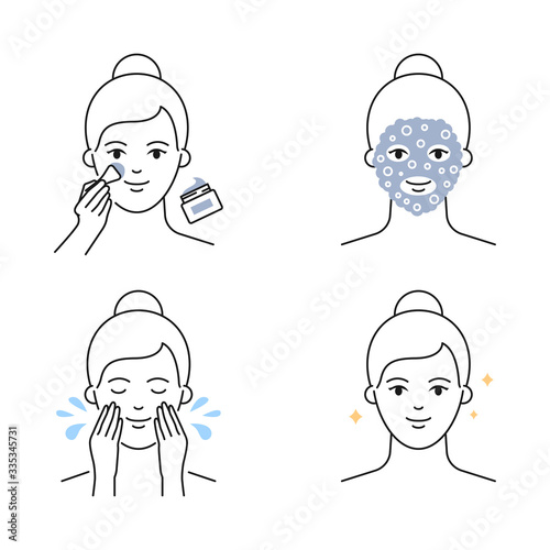 Carbonated bubble mask applying icons