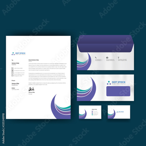 Corporate branding identity premium design. Stationery mockup vector megapack set. Template for business or finance company. Folder and A4 letter, visiting card and envelope.