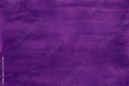 Watercolor deep purple background painting. Old watercolour violet backdrop. Vintage hand painted grape color texture.