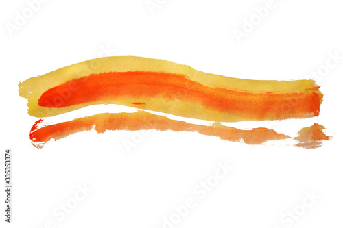 Abstract watercolor spot on white textured paper. Isolated. Hand-drawn background. Aquarelle brush stains on paper. For design, web, card, text, decoration, surfaces. Copy Space. Graffiti.