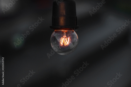 light bulb in the dark background