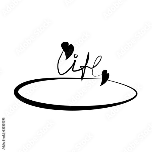 the word life in freehand capital letters