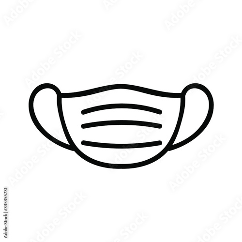 
Face mask. medical respirator ffp1 for protection against coronavirus and dust. Vector simple icon for infographic or website. Prevention and treatment of coronavirus covid-19 2019-ncov