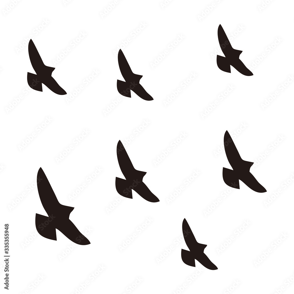 bird icon set, vector illustration