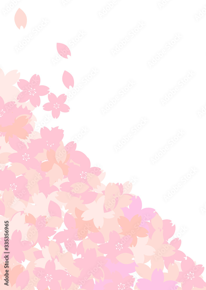 桜をモチーフにデザインした背景素材