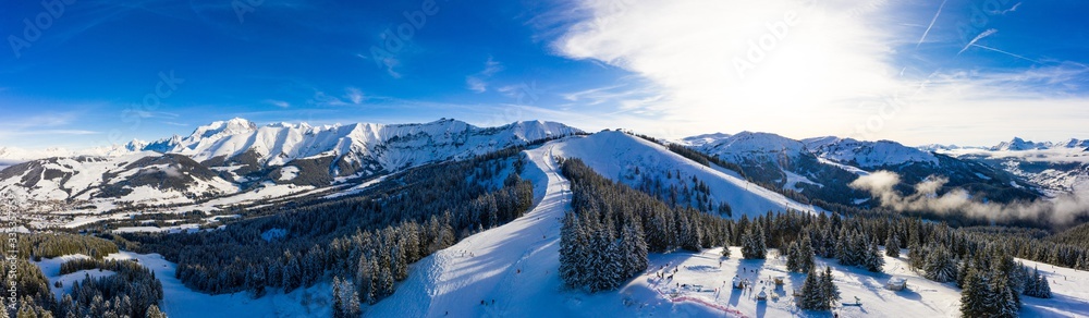 Megeve (Megève) ski station in Haute Savoie in French Alps of France