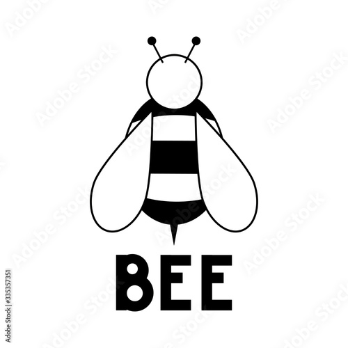 vector illustration of a bee
