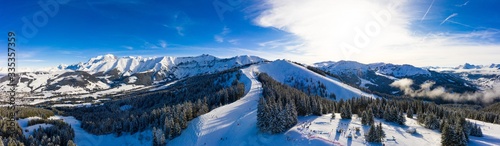 Megeve (Megève) ski station in Haute Savoie in French Alps of France © Samuel B.