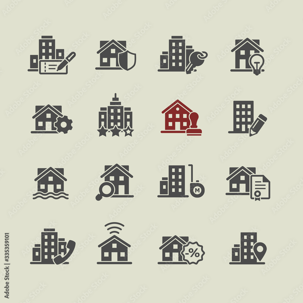 real estate vector icon set real estate vector icon set