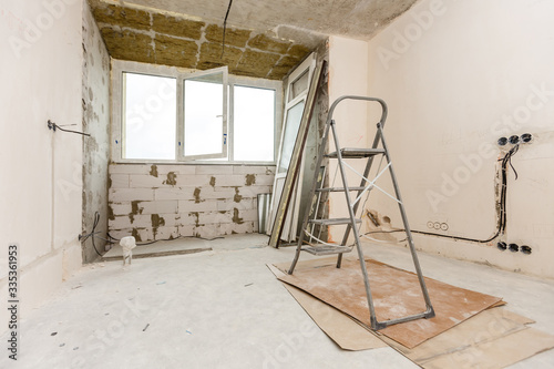 Renovation concept - room during restoration
