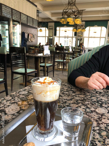 Photography Cafe Late on the table of a traditional cafe