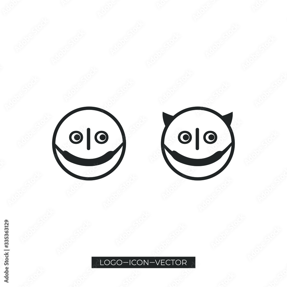 Emoji with mouth mask, Emoji face with mask icon vector in trendy flat style isolated on white background