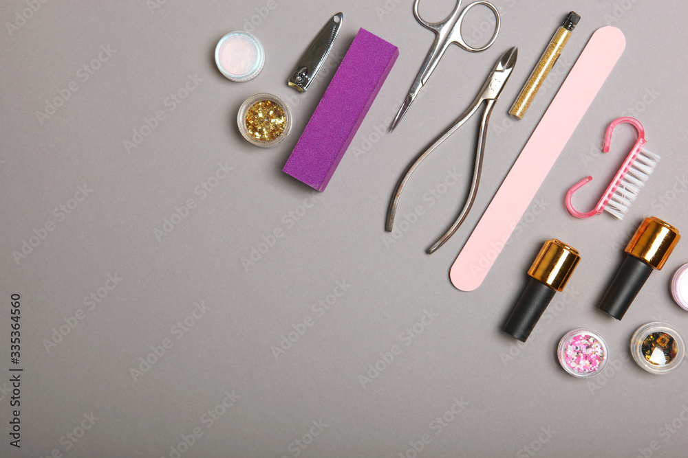 Manicure - tools for creating, gel polishes, everything for the treatment of nails, the concept of beauty, care. Place for text
Manicure - tools for creating, gel polishes, everything for the treatment of nails, the concept of beauty, care. Place for text