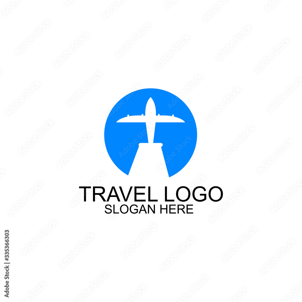 Fototapeta premium Booking plane logo templates.airplane logo.travel logo template.