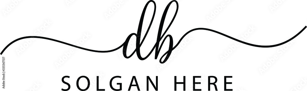letter db logo vector signature design letter db logo vector signature design