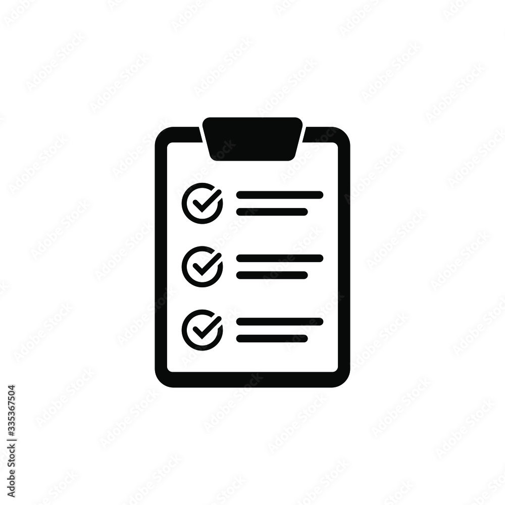 Clipboard icon. Checklist sign symbol for web site and app design. Clipboard icon. Checklist sign symbol for web site and app design.