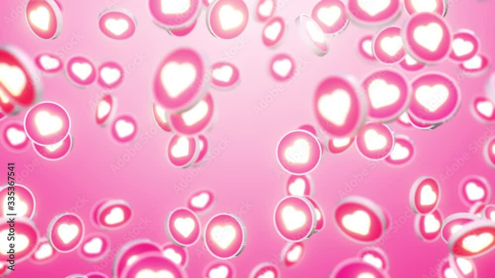 Beautyful 4K Social media Heart icon. 3D icons rising. Positive reaction concept. 3D rendering. 3D illustration Beautyful 4K Social media Heart icon. 3D icons rising. Positive reaction concept. 3D rendering. 3D illustration