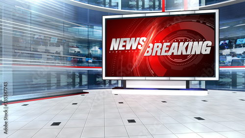 Quadro em tela breaking news Virtual set studio for chroma footage Realize your vision for a professional-looking studio – wherever you want it